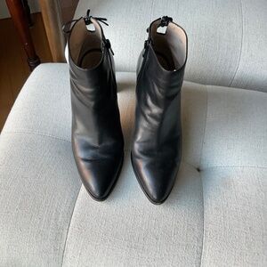 Stuart Weitzman pointed toe tie back bootie